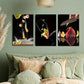 3pcs Lyme Grass on Fresh Tuna Chunks Metal Print Ready to Hang Art