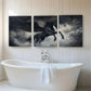3pcs Winged Horse Soaring Through Stormy Perfect Wall Art Set Canvas Framed 40x60cm - High Quality Print 100% Australian Made Wall Canvas Ready to Hang