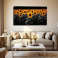 Vibrant Yellow & Orange Wall Art Canvas Office Home Room Framed 80x45cm