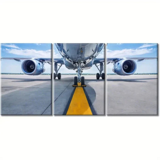 3pcs Airplane Turbine Aircraft Aviation Metal Print Ready to Hang Art