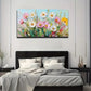 Accompanied By A Vibrant Flower Wall Art Canvas Office Home Room Framed 120x60cm