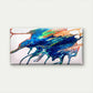 Colourful Splash of Acrylic Wall Art Canvas Office Home Room Framed 80x45cm