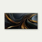 Elegant Golden Abstract Art Wall Art Canvas Office Home Room Framed 80x45cm