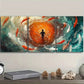 3pcs Fisherman, koi Art Painting Metal Print Ready to Hang Art