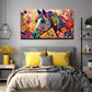 Colorful Floral & Starry Wall Art Canvas Office Home Room Framed 80x45cm