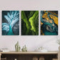 3pcs  Natural glaciers, rivers and mountains lands  Metal Print Ready to Hang Art