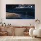 Starry Beach Night Sky wall canvas office home room framed 120x60cm