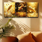 3pcs A Golden Carp Metal Print Ready to Hang Art
