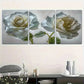 3pcs Exquisite Rose Floral Hanging Metal Print Ready to Hang Art