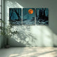 3pcs Path, skeleton Art Painting  Metal Print Ready to Hang Art