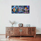 3pcs Elegant Fortune Tree Wall Art Colorful Metal Print Ready to Hang Art