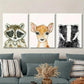 3pcs Baby raccoon, cute deer and badger, Metal Print Ready to Hang Art