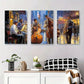 3pcs Vibrant Abstract Musical Band Modern Metal Print Ready to Hang Art