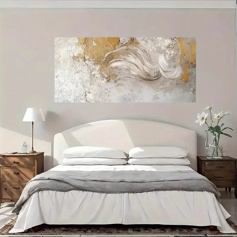 Abstract Wave Texture Wall Art Canvas Office Home Room Framed 120x60cm