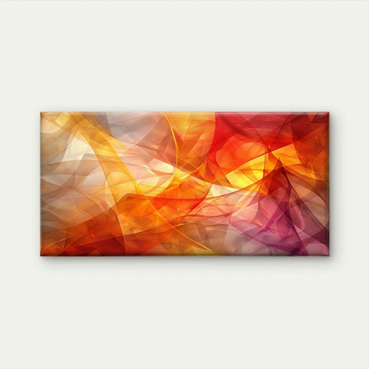 Colorful Abstract Expressionist Wall Art Canvas Office Home Room Framed 80x45cm
