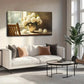 Vintage White Hydrangea Flower Wall Art canvas office home room framed 120x60cm
