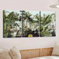 3pcs Tropical Forest & Wildlife Vibrant Flowers Wall Art Set Canvas Framed 40x60cm - High Quality Print 100% Australian Made Wall Canvas Ready to Hang