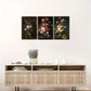 3pcs Neutral Art Prints Jewel Tone Moody Floral Metal Print Ready to Hang Art