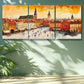 3pcs Warsaw, Poland Art Painting Metal Print Ready to Hang Art