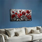 Many Blooming Red Roses Buds Wall Art Canvas Office Home Room Framed 120x60cm