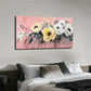 Yellow White Flowers Surrounded Wall Art Canvas Office Home Room Framed 120x60cm