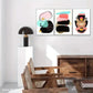 3pcs Abstract Art Deco Poster Minimalist Metal Print Ready to Hang Art