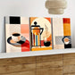 3pcs Modern Art Stylish Abstract Geometric Wall Art Set Canvas Framed 40x60cm - High Quality Print 100% Australian Made Wall Canvas Ready to Hang