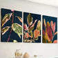3pcs tropical plant leaf art decoration, plant    Wall Art Set Canvas Framed 40x60cm - High Quality Print 100% Australian Made Wall Canvas Ready to Hang