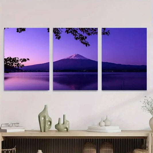 3pcs Beautiful Mount Fuji Metal Print Ready to Hang Art
