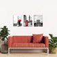 3pcs Romantic Couple, London Bicycle, Big Ben Metal Print Ready to Hang Art