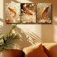 3pcs Modern Golden Carp Design Metal Print Ready to Hang Art