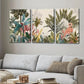 3pcs Beautiful Forest Flowers And Birds Blue Red Wall Art Set Canvas Framed 40x60cm - High Quality Print 100% Australian Made Wall Canvas Ready to Hang