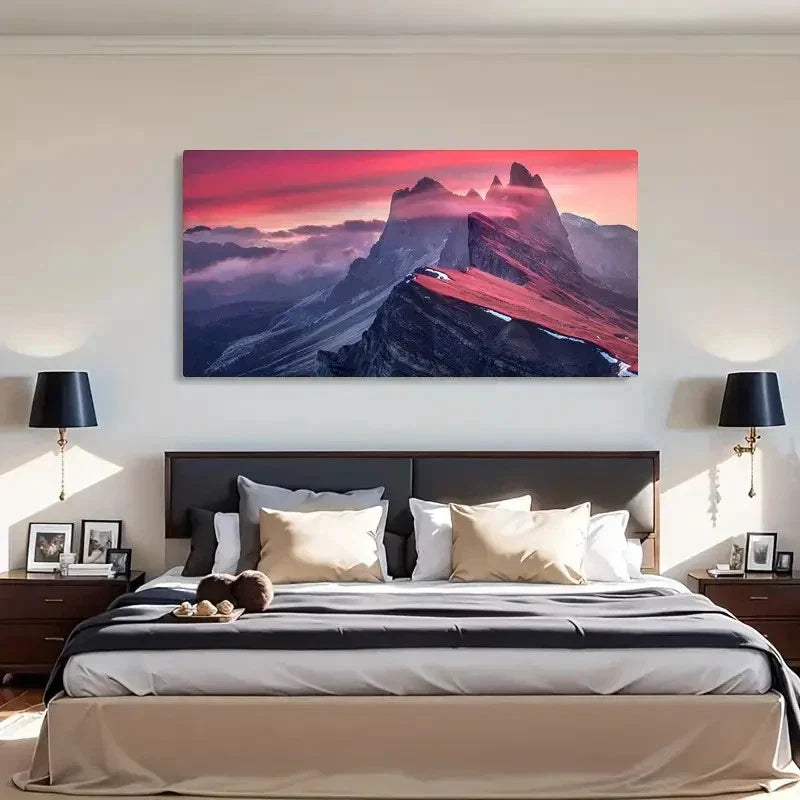 Puez Odle Nature Park Modern Wall Art Canvas Office Home Room Framed 120x60cm
