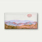 Pink & Beige Mountain & Sky Wall Art Canvas Office Home Room Framed 120x60cm