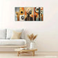 3pcs African Ethnic Mural Abstract Art Style Metal Print Ready to Hang Art