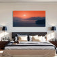 Orange Sunset - Vintage Wall Art Canvas Office Home Room Framed 120x60cm