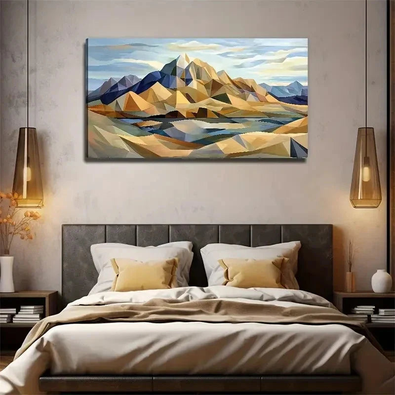 High Mountain Perfect Wall Art Canvas Office Home Room Framed 80x45cm
