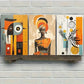 3pcs Modern African American Afro Bohemian Art Metal Print Ready to Hang Art