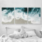 3pcs Aerial Ocean Waves Metal Print Ready to Hang Art