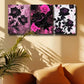 3pcs Black and Pink Roses Design Metal Print Ready to Hang Art