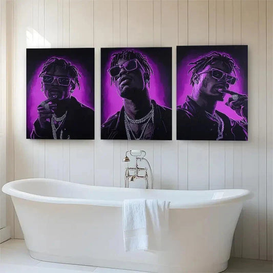 3pcs Confident Musicians with Glasses Perfect Wall Art Set Canvas Framed 40x60cm - High Quality Print 100% Australian Made Wall Canvas Ready to Hang