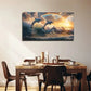 Sunset Dolphins Leaping Wall Art canvas office home room framed 120x60cm