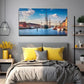Port Of Call Wall Art Canvas Office Home Room Framed 80x45cm
