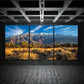 3pcs Snow Capped Mountains In The Evening Metal Print Ready to Hang Art