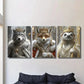 3pcs wolf king, fox king and sloth, king Metal Print Ready to Hang Art