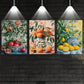 3pcs Fresh Fruits Oil Painting Metal Print Ready to Hang Art