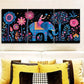 3pcs  Elephant and Baby, Luxurious Metal Print Ready to Hang Art
