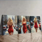 3pcs   The blonde woman in the red dress Wall Art Set Canvas Framed 40x60cm - High Quality Print 100% Australian Made Wall Canvas Ready to Hang
