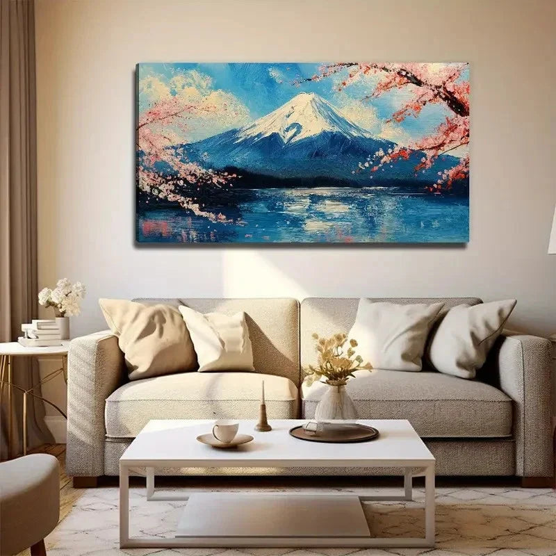 Famous Mount Fuji Decorative Wall Art Canvas Office Home Room Framed 80x45cm