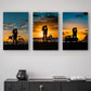 3pcs Romantic Couple Travel Theme Bohemian Style Metal Print Ready to Hang Art